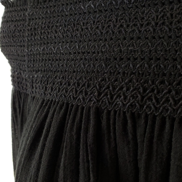 Zara Gauze Off The Shoulder Black Top Size Small - Picture 3 of 8